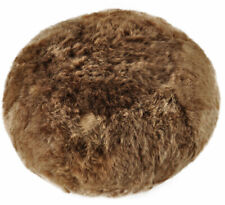 EXKLUSIVES LAMMFELL BODENKISSEN GOLDBRAUN GEFÄRBT SITZKISSEN 56 x 30 cm