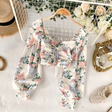 Damen seidig satin floral - seidig,
