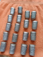 18 Stück Zinn Schnaps  Becher