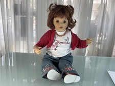 Künstlerpuppe Mädchen Gerlinde Feser Vinyl Puppe 65 cm. Top Zustand 