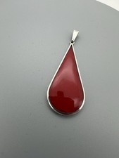 925 silber anhänger rot - anhänger,