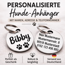 Hundeanhänger Edelstahl rund
