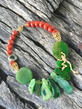 Designer Kette Achat Koralle