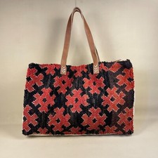 Vintage Teppich Tasche groß