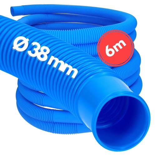 Poolschlauch 38mm blau lang - 6m,