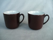 Dibbern Solid Color Kaffeebraun  2 Kaffeebecher Henkelbecher H. 8,5 cm