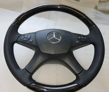 Wood steering wheel leather