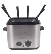 Ambiano Elektro Fondue / Fondue-SET / Mini Friteuse 1,5L Temperatur stufenlos