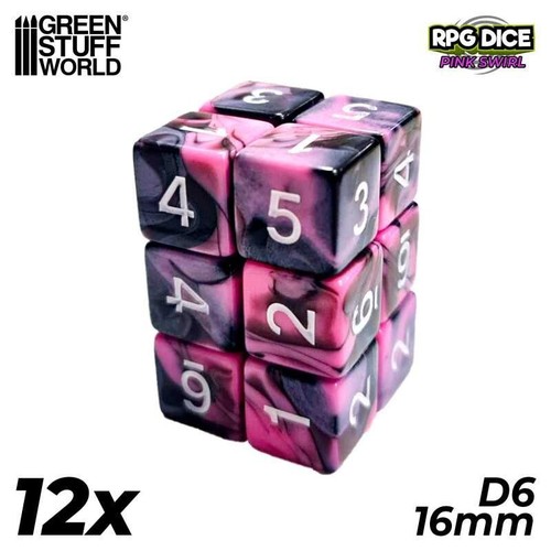 12x 16mm spielwürfel - w6,