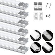 5m-20m Led Profil Aluprofil Alu Schiene Leiste Profile Für Led-streifen Eloxiert