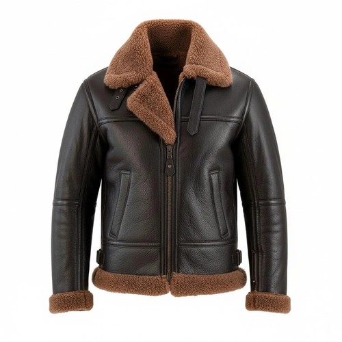 Herren lammfelljacke braun - herren, b3