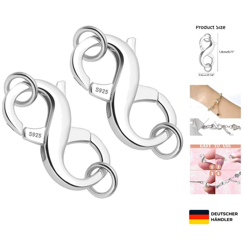 Karabiner verschluss silber - 2x,