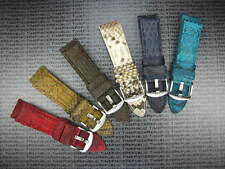 22mm Python Haut Lederarmband Rot Blau Uhrenarmband Tang Schnalle Für PANERAI x1
