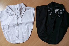 2 Stück Blusenkragen Einsatz Damen, Krageneinsatz Abnehmbar, Einsteckkragen Neuw