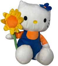 Hello Kitty mit Sonnenblume 30cm sitzend Plüsch Schmuse Katze Sanrio Plüschtier