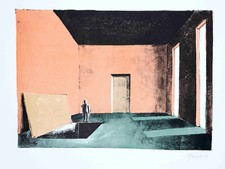 Thomas Huber : Farblithografie "Joseph" Griffelkunst handsigniert 1992