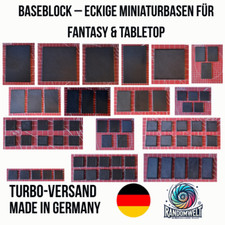 Wargaming Bases Eckig – 20–50 mm – Ideal für Fantasy & Tabletop Spiele