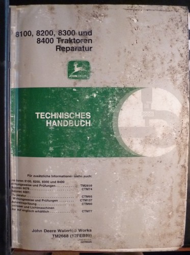 John deere 8100 - 8200, 8400