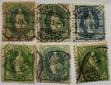 Briefmarken Schweiz Stehende Helvetia gest.