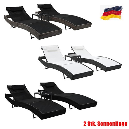 Sonnenliege mit tisch poly - 2x,