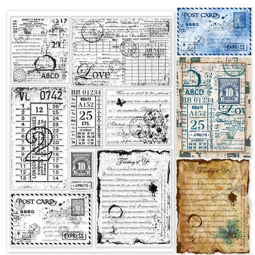 Silikonstempel vintage label - silikonstempel,