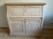 Sekretär Pinie Massiv Schreibtisch mit 2 Türen und 2 Schubladen