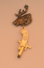 Brosche Hirsch mit 2mm Berloque