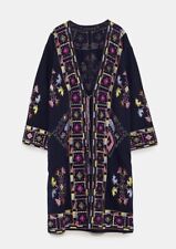 ❤️ NEU ZARA WOMAN SELTENER KIMONO MANTEL KAFTAN STICKEREI BOHO PRINT JACKE❤️
