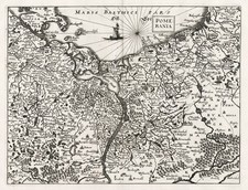 Stettiner Haff Stettin Polska Poland Polen Karte map Kupferstich Merian 1640