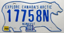 Canada Nummernschild NUNAVUT "