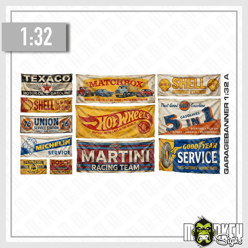 12tlg vintage garagenbanner - vintage,