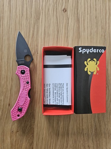 Spyderco dragonfly pink black - dragonfly,