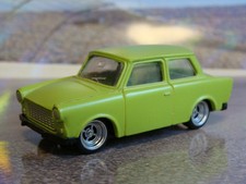 Trabant Trabi Modellauto DDR 1989 ???Umbau auf Real Riders / Gummireifen 1:60