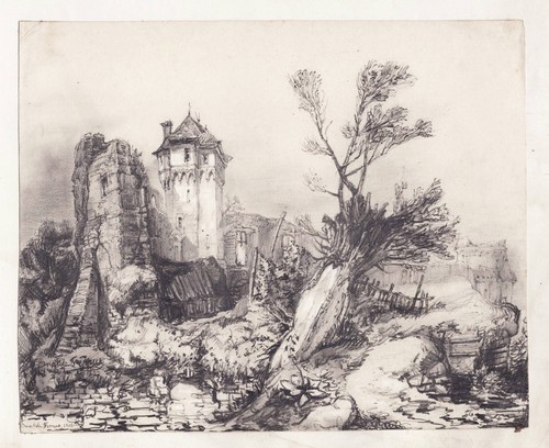 Burg ruine turm chateau - burg,