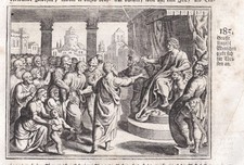 1700 Christen Christians Täuschung imposition Kupferstich antique print Merian