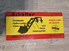 Prospekt Schäffer Frontlader Preisliste Traktor Schlepper Zeitschrift N