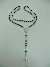 Rosenkranz - schwarz - silber
