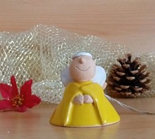 Keramik 6cm Engel Glocke gelb