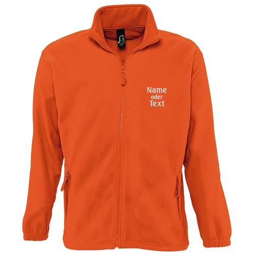 Fleecejacke north bestickt mit - fleecejacke,