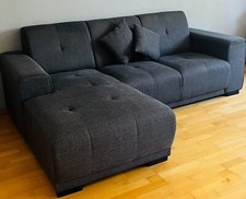 Ecksofa Langeland L-Form incl. 2 Zierkissen, Recamiere links 