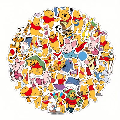 50x winnie pooh sticker - winnie, disney
