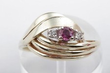 Rubin Brillant Diamant Ring