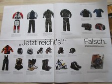 BMW Motorrad Fahrerausstattung, Helm, Handschuhe, Kombi, Poster 70 cm x 50 cm