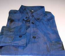 Handgefertigtes Seiden Stone Wash Hemd M