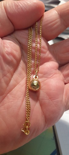 Zarte kette mit anhänger ball - kette,