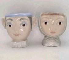 Seltenes Lladro Zaphir Paar Vintage Pflanztöpfe für Mann und Frau