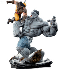 Marvel Comics GREY HULK VS WOLVERINE Maquette Von Sideshow Premium Format Statue
