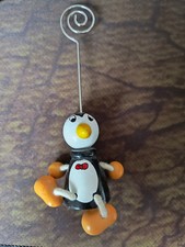Pinguin Holz Zettelhalter Zettelclip Memohalter Memoclip