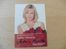Saskia Valencia - Rote Rosen  - Autogrammkarte - 