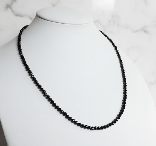 Edelsteinkette 50cm schwarz - edelsteinkette–,
